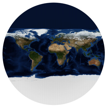 Earth map, Mousepad Στρογγυλό 20cm