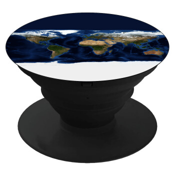 Earth map, Phone Holders Stand  Black Hand-held Mobile Phone Holder