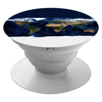 Earth map, Phone Holders Stand  White Hand-held Mobile Phone Holder