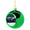 Στολίδι Χριστουγεννιάτικη μπάλα δένδρου Πράσινη 8cm