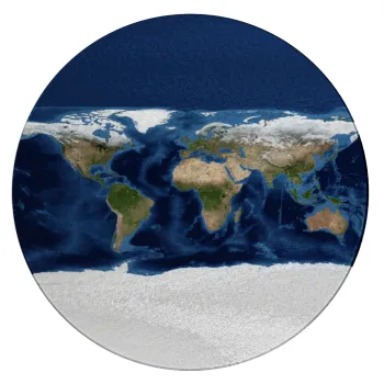 Earth map, Επιφάνεια κοπής γυάλινη στρογγυλή (30cm)