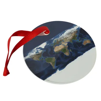 Earth map, Στολίδι Χριστουγεννιάτικο στολίδι γυάλινο 9cm