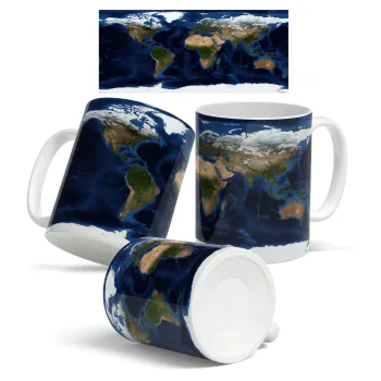 Earth map, Κούπα, κεραμική, 330ml