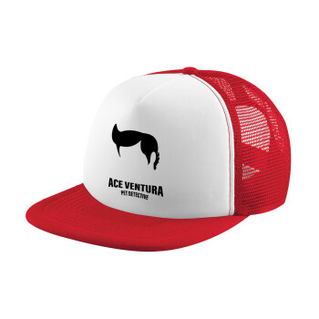 Ace Ventura Pet Detective, Καπέλο Soft Trucker με Δίχτυ Red/White 