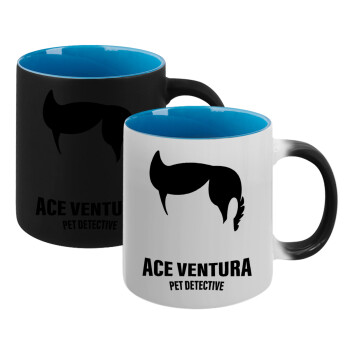 Ace Ventura Pet Detective, Κούπα Μαγική εσωτερικό μπλε, κεραμική 330ml που αλλάζει χρώμα με το ζεστό ρόφημα (1 τεμάχιο)