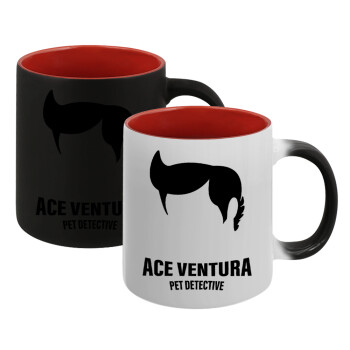 Ace Ventura Pet Detective, Κούπα Μαγική εσωτερικό κόκκινο, κεραμική, 330ml που αλλάζει χρώμα με το ζεστό ρόφημα (1 τεμάχιο)