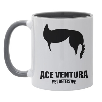 Ace Ventura Pet Detective, Κούπα χρωματιστή γκρι, κεραμική, 330ml