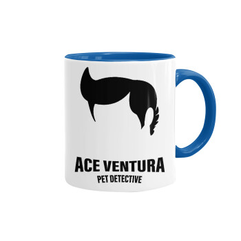 Ace Ventura Pet Detective, Κούπα χρωματιστή μπλε, κεραμική, 330ml