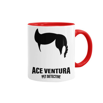 Ace Ventura Pet Detective, Κούπα χρωματιστή κόκκινη, κεραμική, 330ml