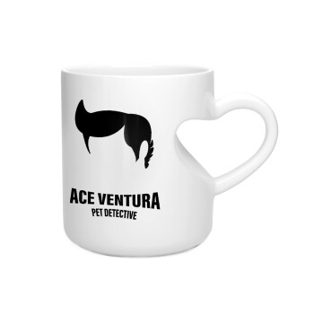 Ace Ventura Pet Detective, Κούπα καρδιά λευκή, κεραμική, 330ml