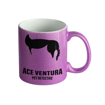 Ace Ventura Pet Detective, Κούπα Μωβ Glitter που γυαλίζει, κεραμική, 330ml