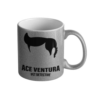 Ace Ventura Pet Detective, Κούπα Ασημένια Glitter που γυαλίζει, κεραμική, 330ml