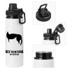 Metal water bottle with safety cap, aluminum 850ml
