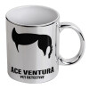 Mug ceramic, silver mirror, 330ml