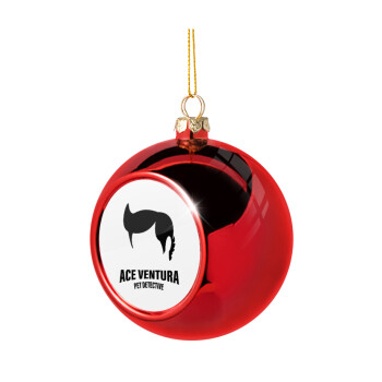 Ace Ventura Pet Detective, Χριστουγεννιάτικη μπάλα δένδρου Κόκκινη 8cm