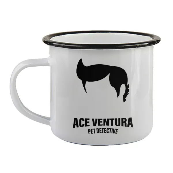 Ace Ventura Pet Detective — Enamel mug with black rim, 360ml
