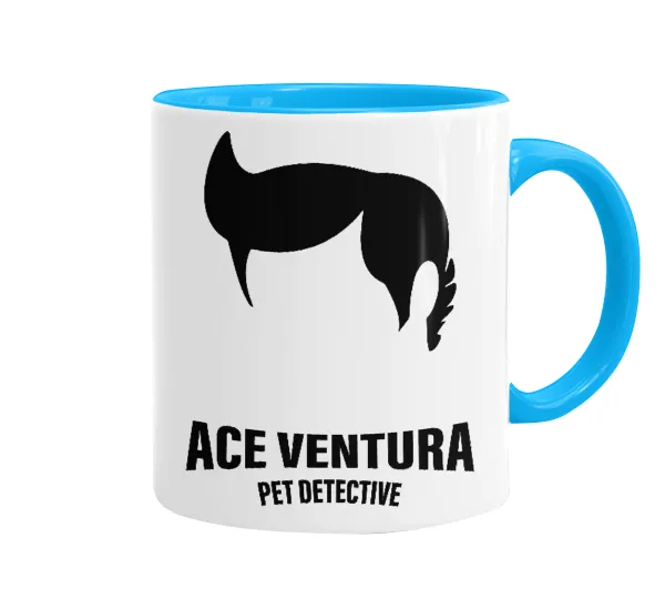 Ace Ventura Pet Detective — Κούπα χρωματιστή γαλάζια, κεραμική, 330ml