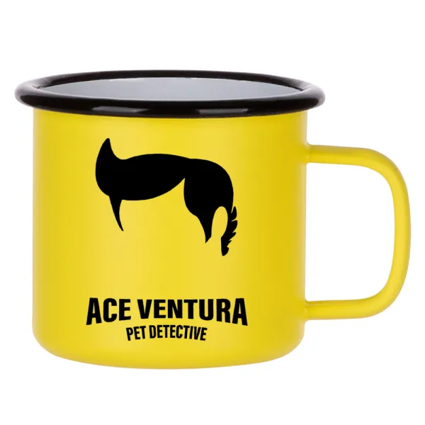 Ace Ventura Pet Detective — Κούπα Μεταλλική εμαγιέ ΜΑΤ Κίτρινη 360ml