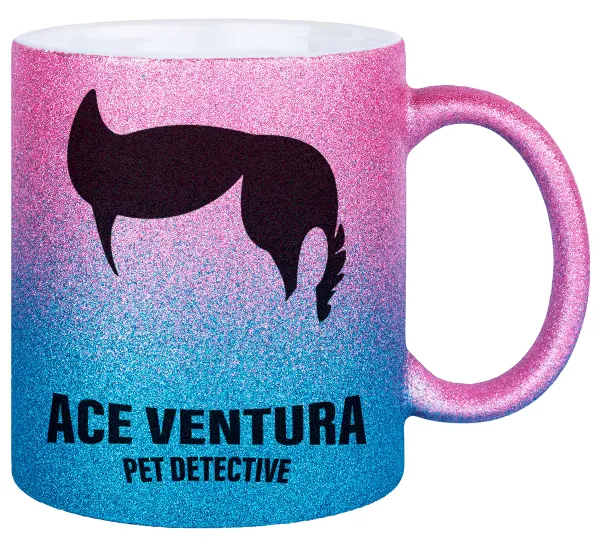 Ace Ventura Pet Detective — Κούπα Χρυσή/Μπλε Glitter, κεραμική, 330ml