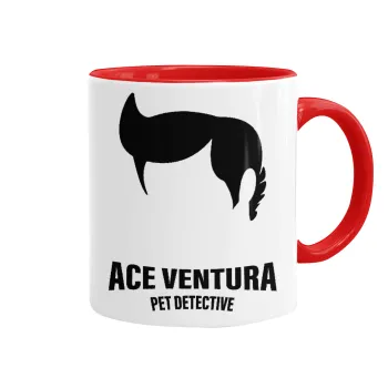 Ace Ventura Pet Detective, Κούπα χρωματιστή κόκκινη, κεραμική, 330ml