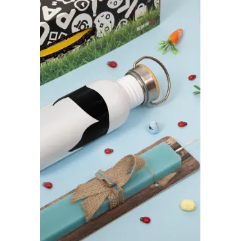 Ace Ventura Pet Detective, Πασχαλινή Λαμπάδα με παγούρι μεταλλικό (620ml, stainless steel) & κερί αρωματικό πλακέ (30cm) (ΤΙΡΚΟΥΑΖ)