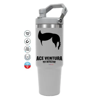 Ace Ventura Pet Detective, GREY color, 890ml (30oz) stainless Steel Tumbler with Handle