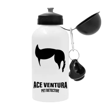 Ace Ventura Pet Detective, Metal water bottle, White, aluminum 500ml
