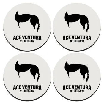 Ace Ventura Pet Detective, ΣΕΤ 4 Σουβέρ ξύλινα στρογγυλά (9cm)