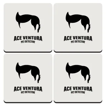 Ace Ventura Pet Detective, ΣΕΤ 4 Σουβέρ ξύλινα τετράγωνα (9cm)