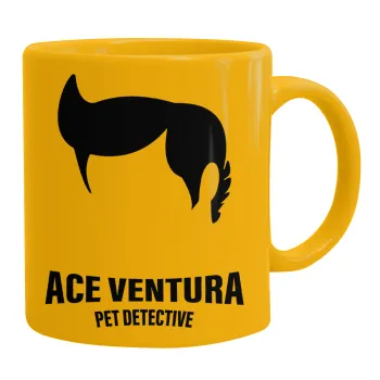 Ace Ventura Pet Detective, Κούπα, κεραμική κίτρινη, 330ml