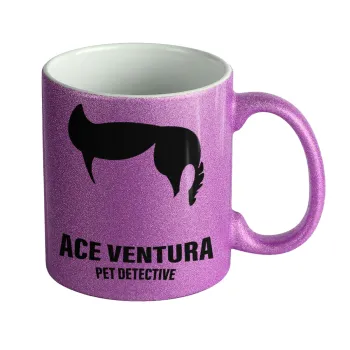 Ace Ventura Pet Detective, Κούπα Μωβ Glitter που γυαλίζει, κεραμική, 330ml