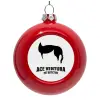 Red Christmas tree ornament bauble 8cm