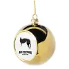 Golden Christmas tree ball ornament 8cm