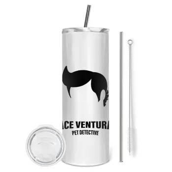 Ace Ventura Pet Detective, Tumbler stainless steel 600ml, with metal straw & cleaning brush