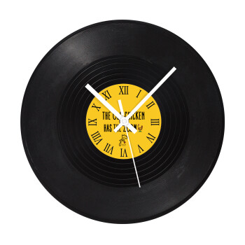 The old chicken has the zoom, Ρολόι τοίχου Βινύλιο (30cm)