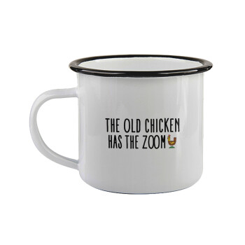 The old chicken has the zoom, Κούπα εμαγιέ με μαύρο χείλος 360ml