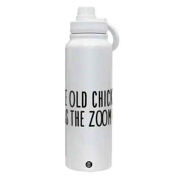 The old chicken has the zoom, Θερμός 1L Ανοξείδωτο με Βάση Κινητού & Διπλά Τοιχώματα