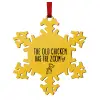 Christmas ornament wooden snowflake 9cm
