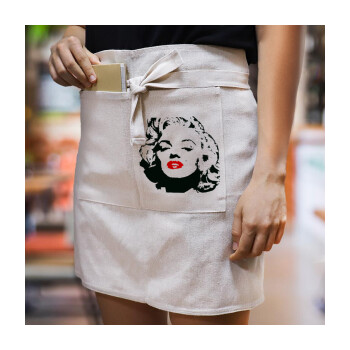 Merilin, Ποδιά Μέσης με διπλή τσέπη Barista/Bartender, Beige