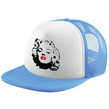 Merilin, Καπέλο Soft Trucker με Δίχτυ Γαλάζιο/Λευκό