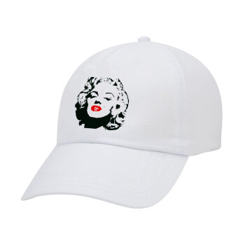 Merilin, Καπέλο Jockey baseball Λευκό (snapback, 5-φύλλο, unisex)