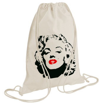 Merilin, Backpack bag GYMBAG natural (28x40cm)