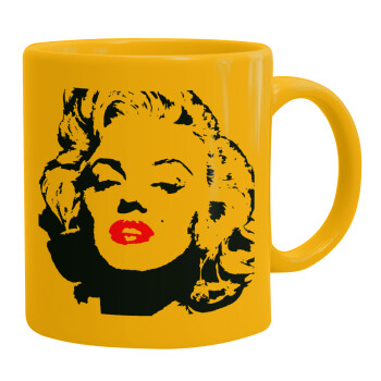 Merilin, Ceramic coffee mug yellow, 330ml (1pcs)