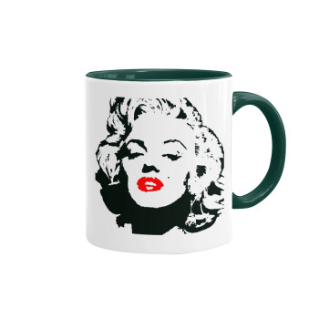 Merilin, Κούπα χρωματιστή πράσινη, κεραμική, 330ml