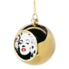 Στολίδι Χριστουγεννιάτικη μπάλα δένδρου Χρυσή 8cm