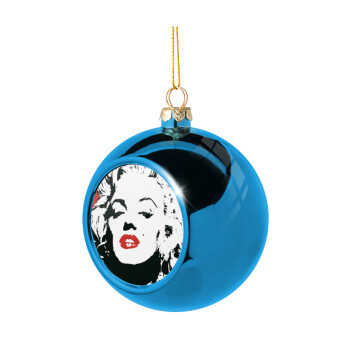 Merilin, Blue Christmas tree ball ornament 8cm