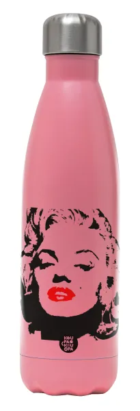 Merilin — Metal mug thermos Pink Mat (Stainless steel), double wall, 500ml