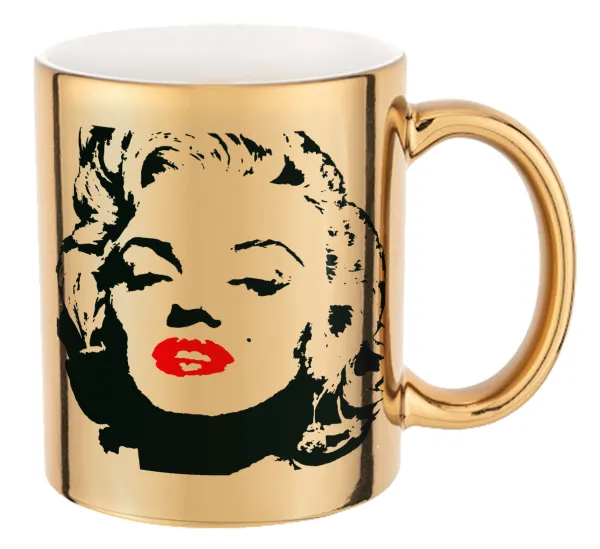 Merilin — Mug ceramic, gold mirror, 330ml