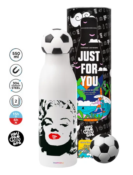 Merilin — Soccer Metal mug thermos, double wall, 550ml