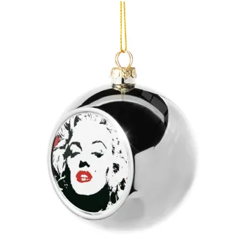 Merilin, Silver 8cm Christmas tree ball ornament